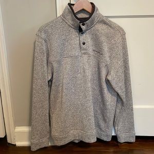 Eddie Bauer Fleece Snap Mockneck Pullover Jacket Size Medium